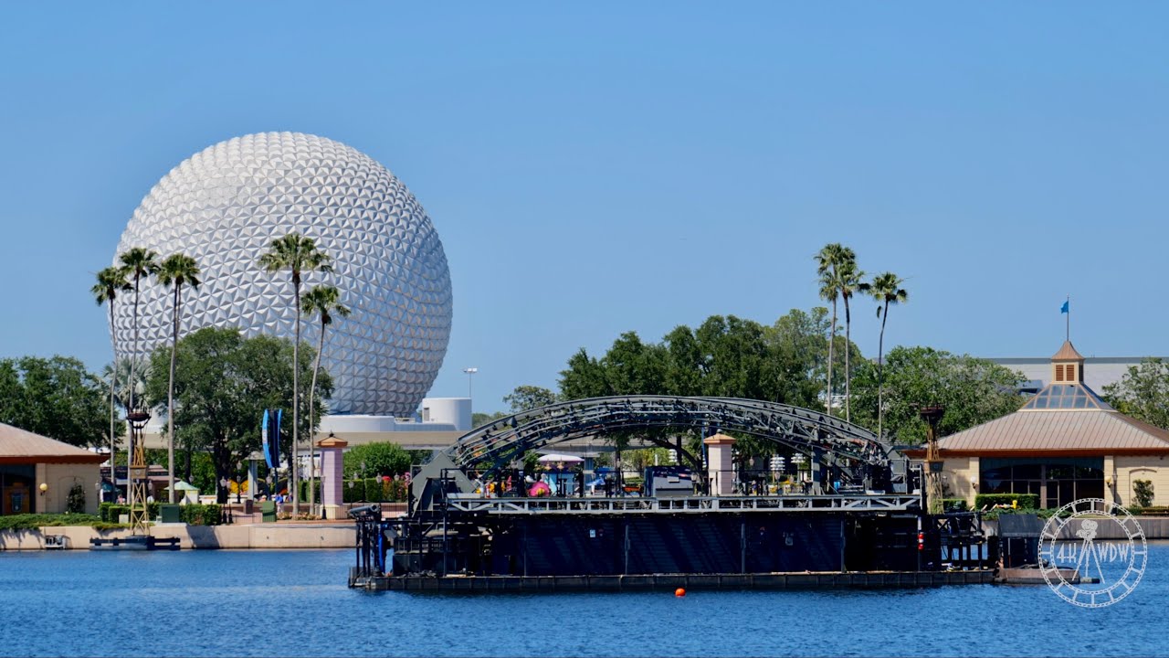 Center Ring Barge Removed From World Showcase Lagoon at EPCOT | Walt Disney World April 18th 2023