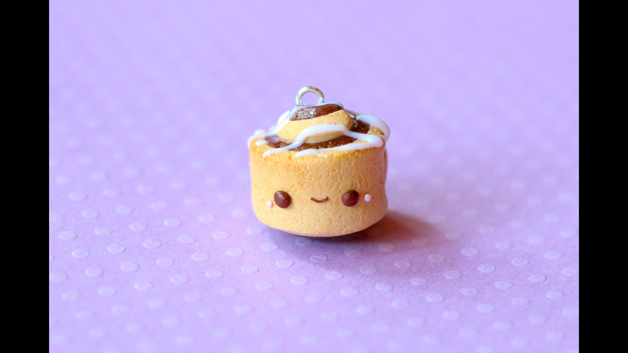 Polymer Clay Cinnamon Roll Charm Tutorial