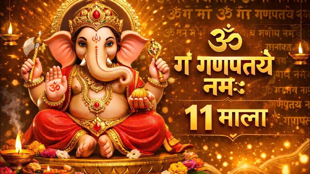 ॐ गं गणपतए नमः 11माला जप 🙏🏻🕉️🛕🎉 #bhajan #om #god #yogitaraniud 