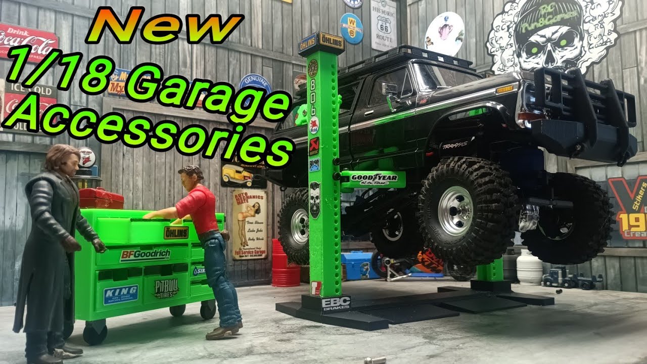 customizing Rc 1/18 Scale Garage trx4m #traxxastrx4m #rcgarage #rcaccessories