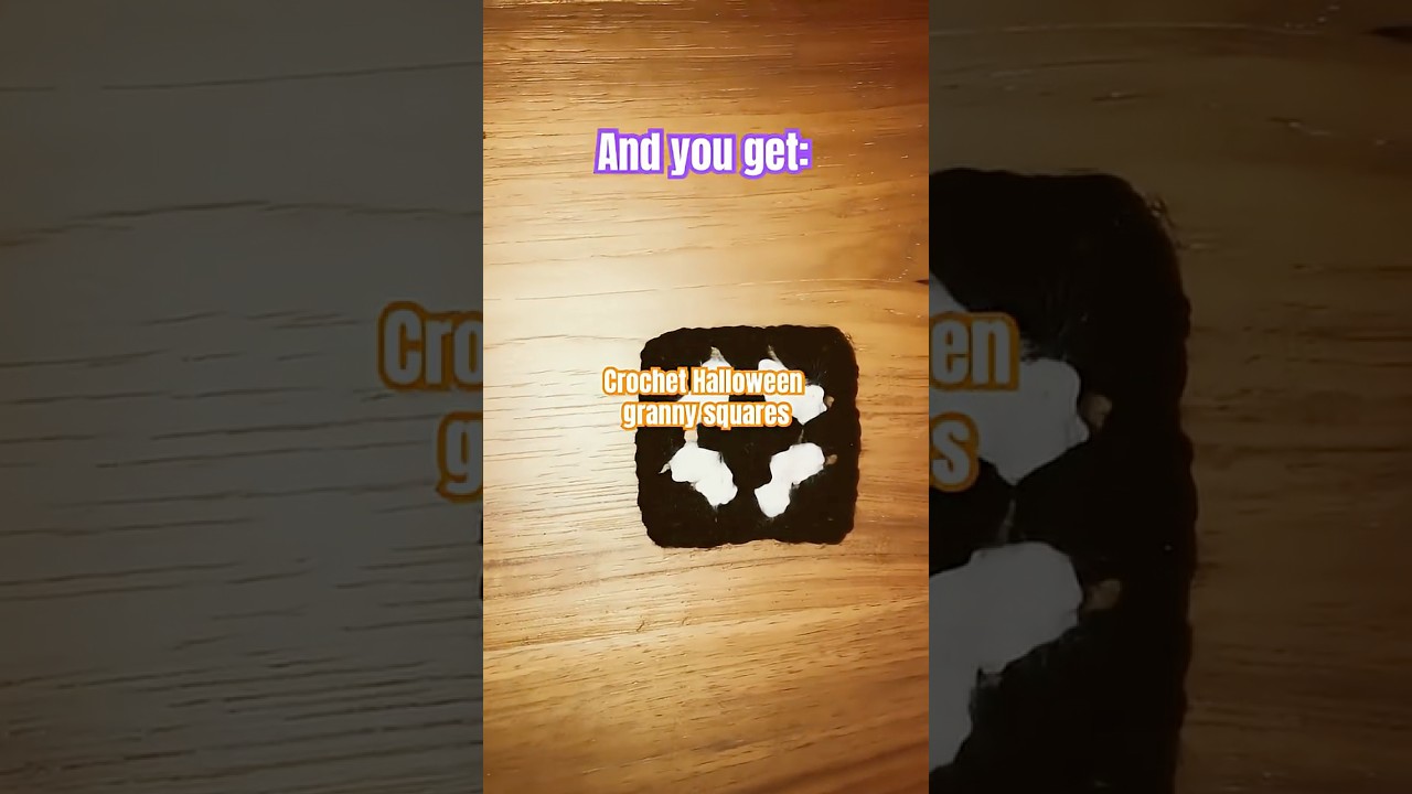 Crochet Halloween granny squares 