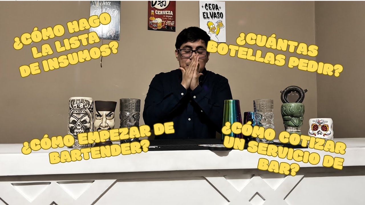 Aprende COMO INICIAR TU MARCA de servicio de bar y catering siendo BARTENDER