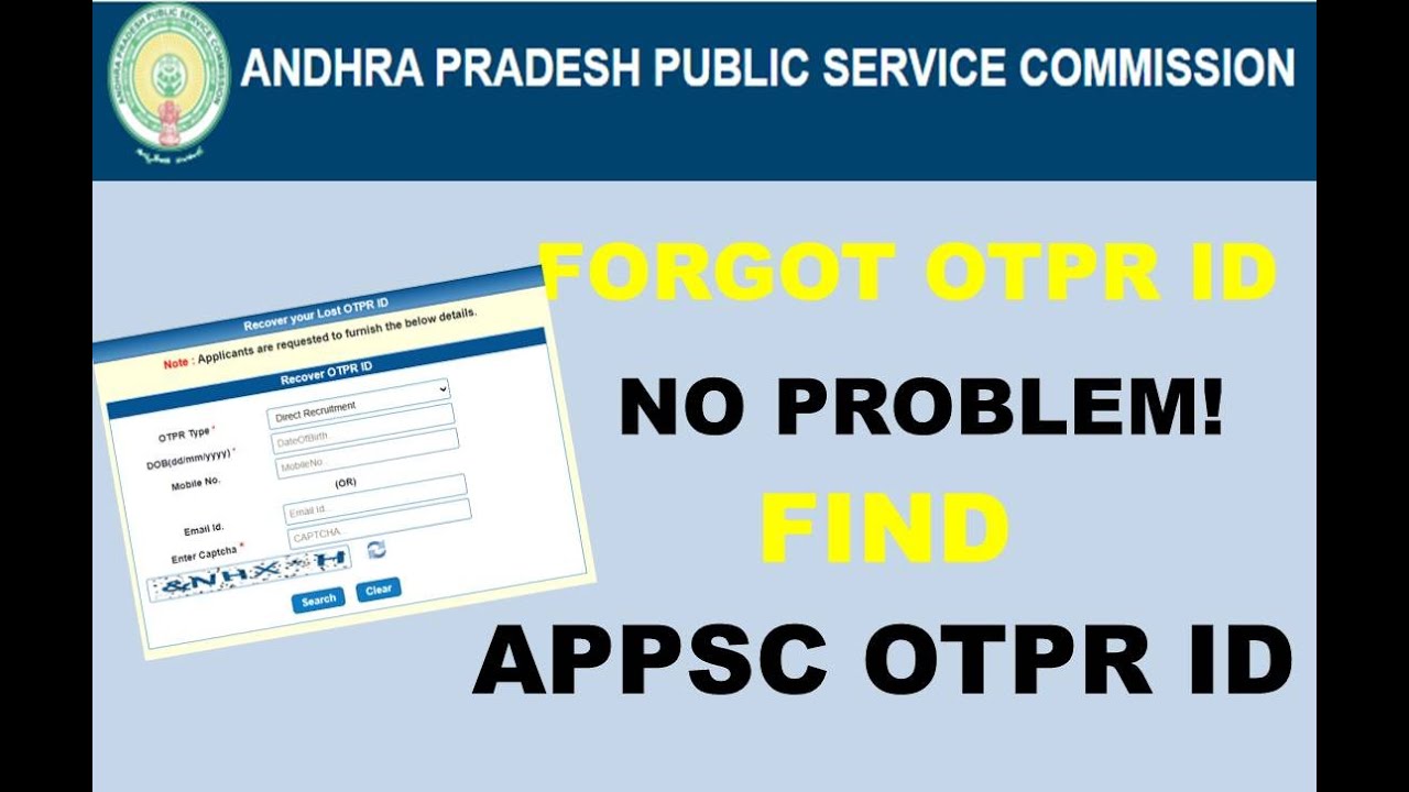 How to find APPSC OTPR ID