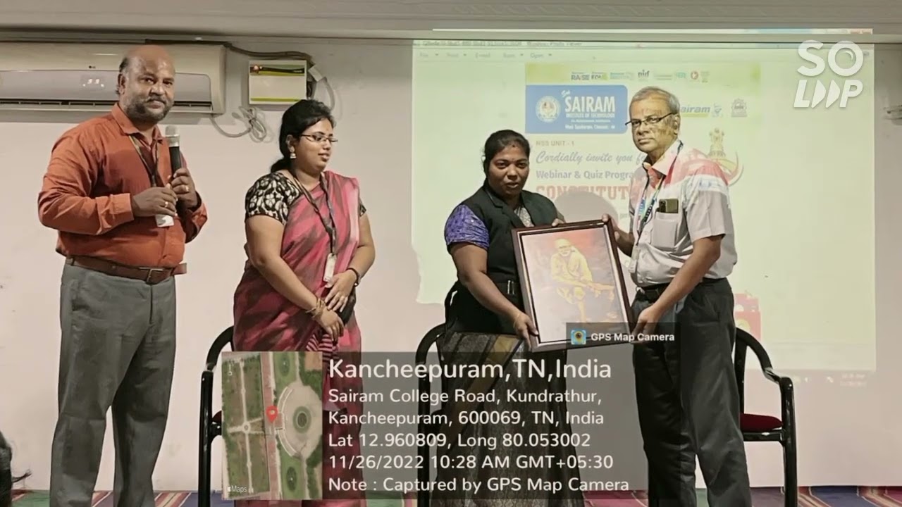 Nss unit of Sri sairam institute of technology, Chennai, Constitution Day.