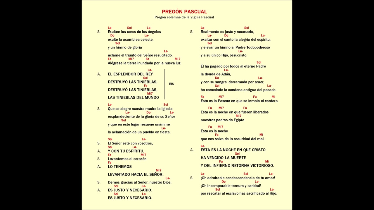 pregón pascual - kiko arguello
