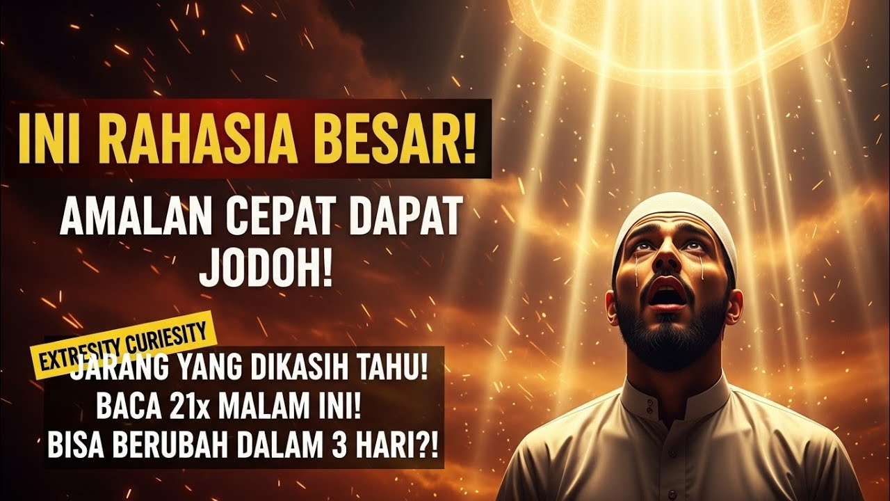 KETEMU JODOH DALAM 1 MiNGGU❗DOA DAN AMALAN SUPAYA CEPAT DAPAT JODOH