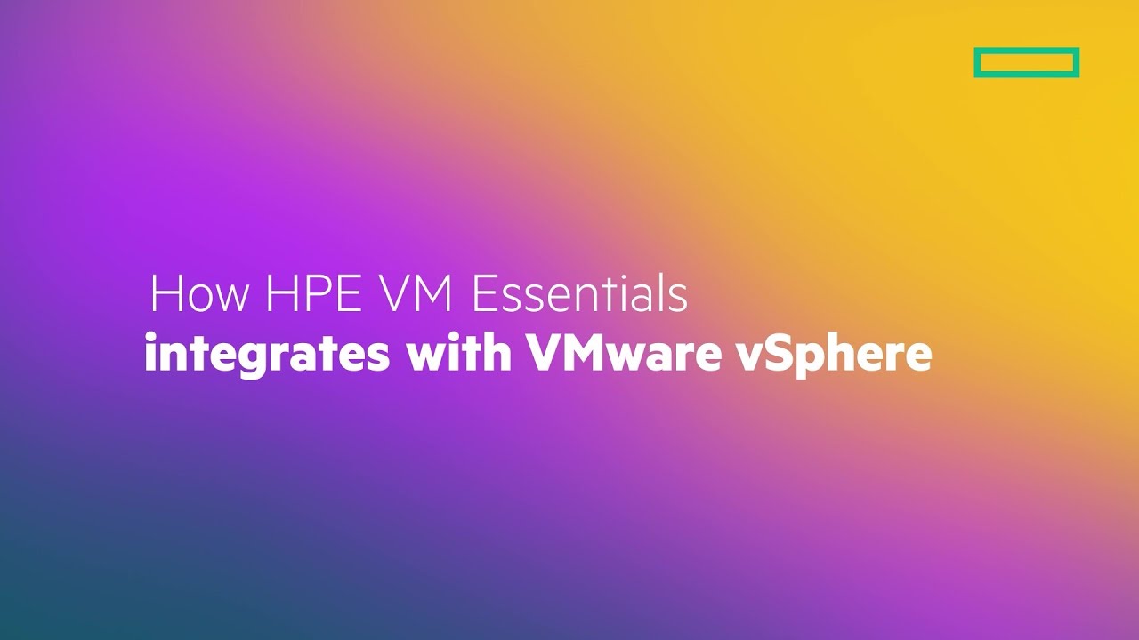 How HPE Morpheus VM Essentials Integrates with VMware vSphere