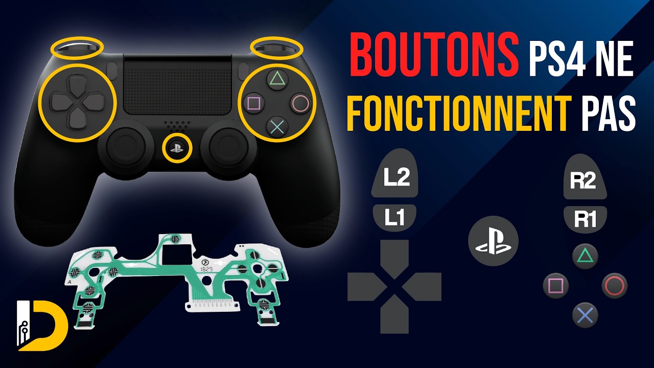 КАК ИСПРАВИТЬ КНОПКИ КОНТРОЛЛЕРА PS4 X КРУГЛЫЙ КВАДРАТНЫЙ ТРЕУГОЛЬНИК R1 R2 L1 L2 СТРЕЛКА PS НАПР...