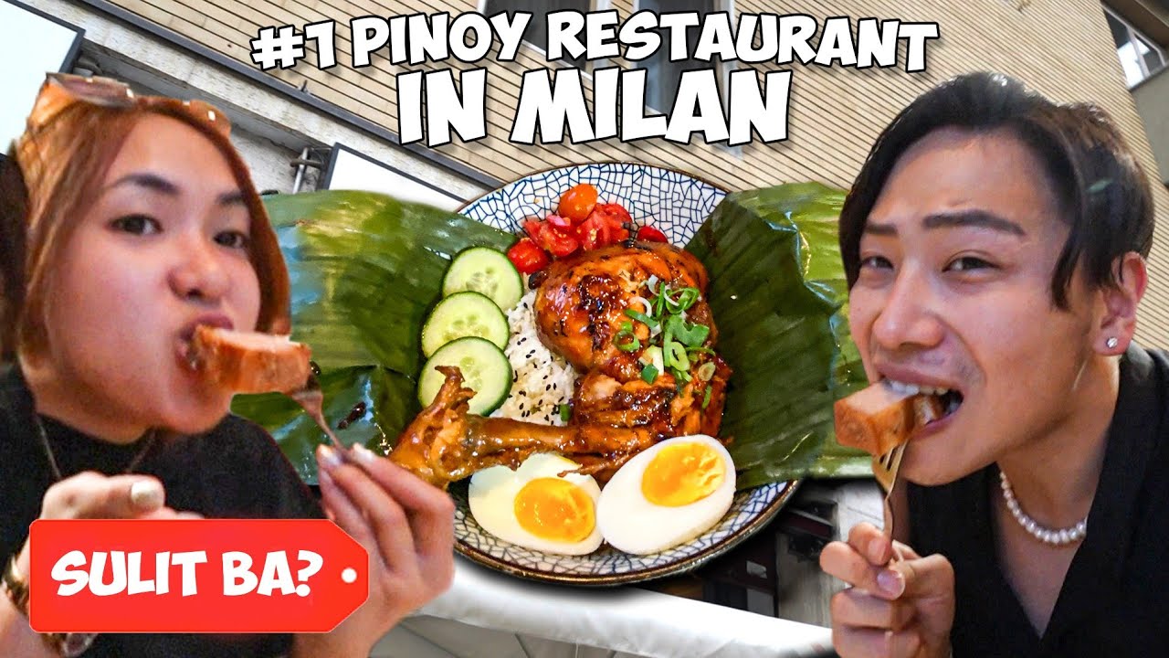 Mukbang sa #1 RESTAURANT sa MILAN (Filipino restaurant siya?!)
