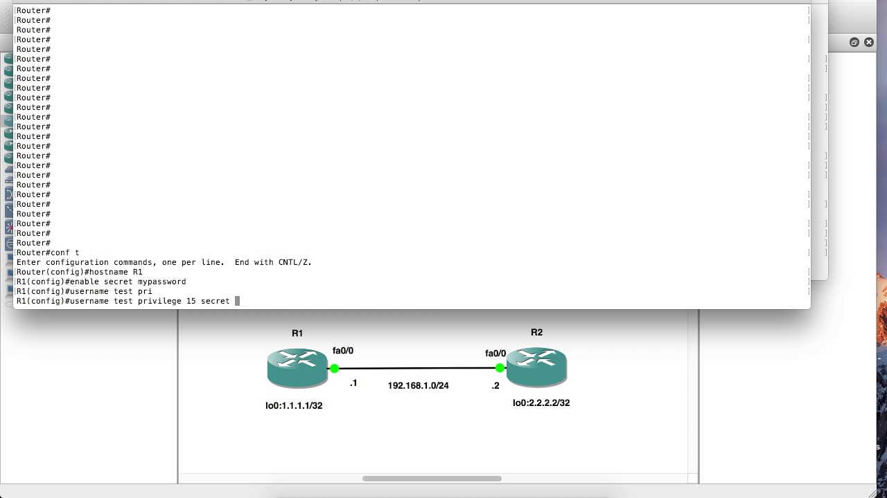 How to configure hostname, user, password, remote access on Cisco router