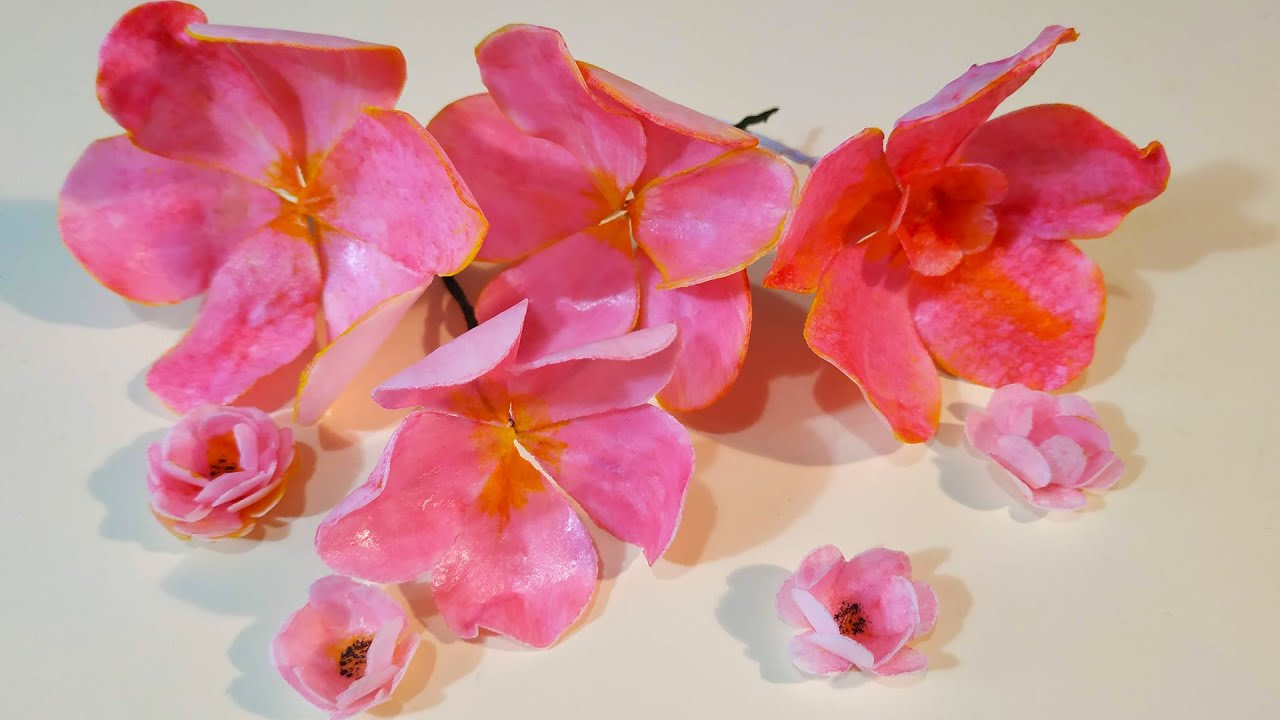 Цветы из вафельной бумаги на торт.🌹Как быстро просушить листики!👌 Декор для торта.