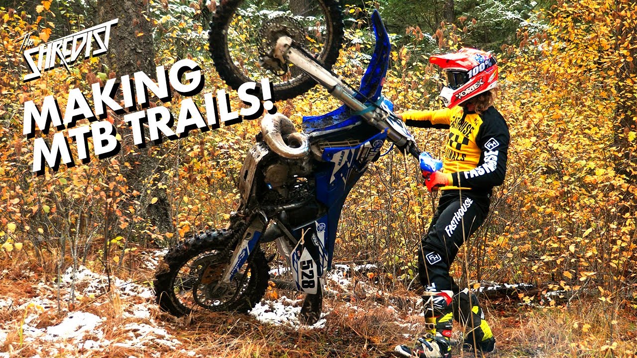 Using a Dirtbike To Cut MTB Singletrack // Clearing the First Trail!