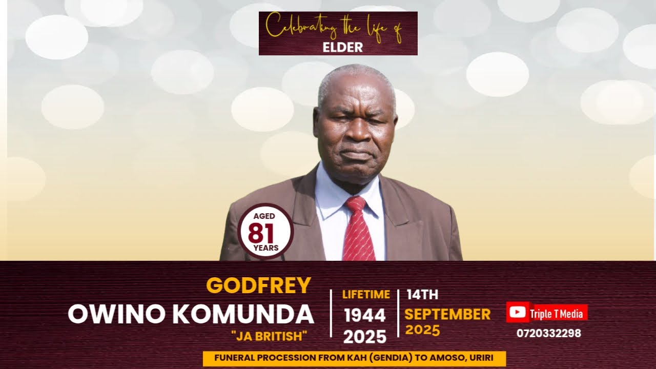 Elder Godfrey Owino Komunda (Jabritish)1944- 2025|| Funeral Procession