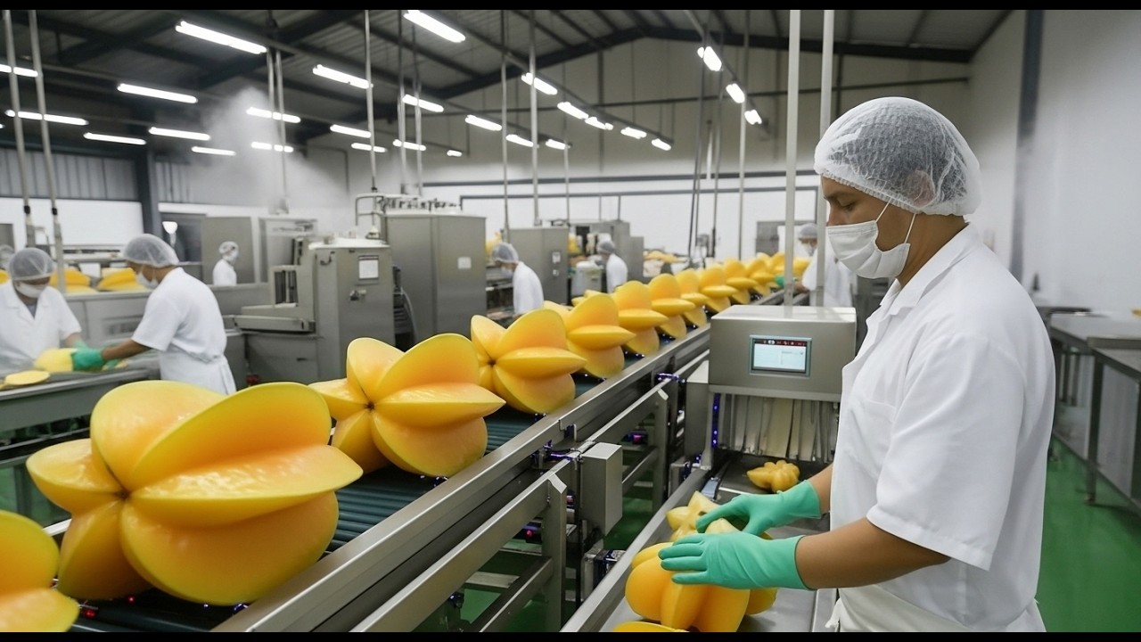 Inside a Modern Starfruit Juice Factory in USA | From Fresh Fruit to Bottled Juice (Full Process)