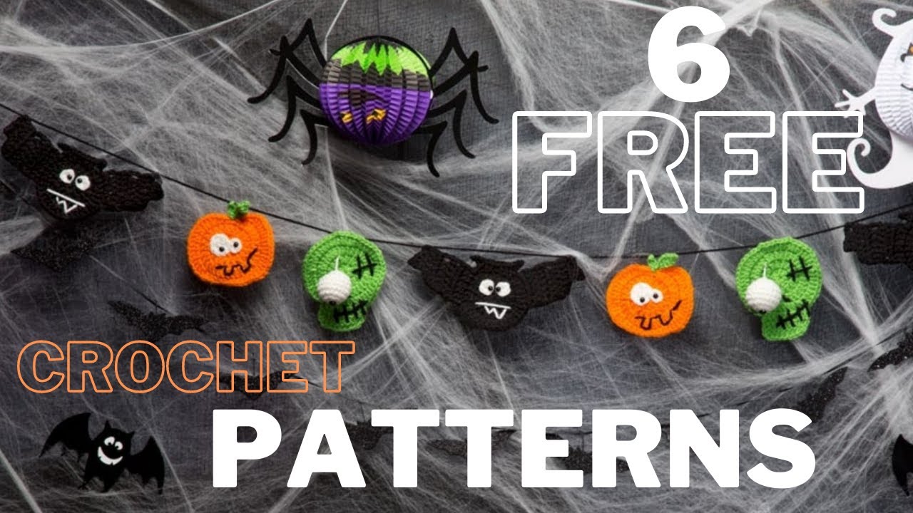 6 FREE Crochet Patterns for Halloween Decorations | Quick + Easy + Cute
