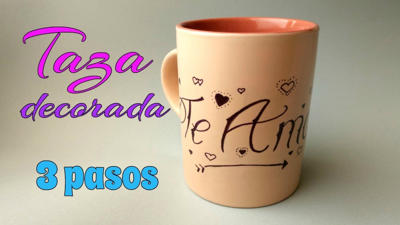 Cómo DECORAR TAZAS en 3 PASOS.