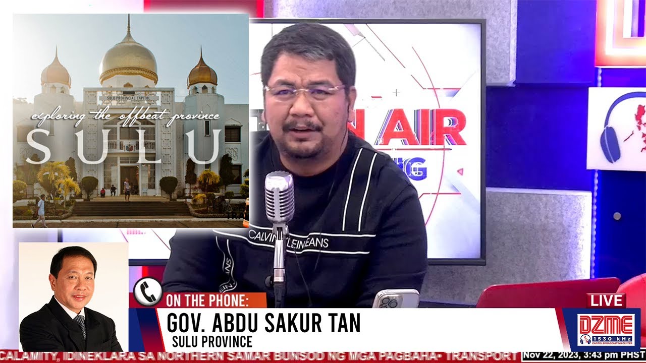 Panayam kay Gov. Abdu Sakur Tan sa Pagpapalago ng Turismo sa Sulu Province!