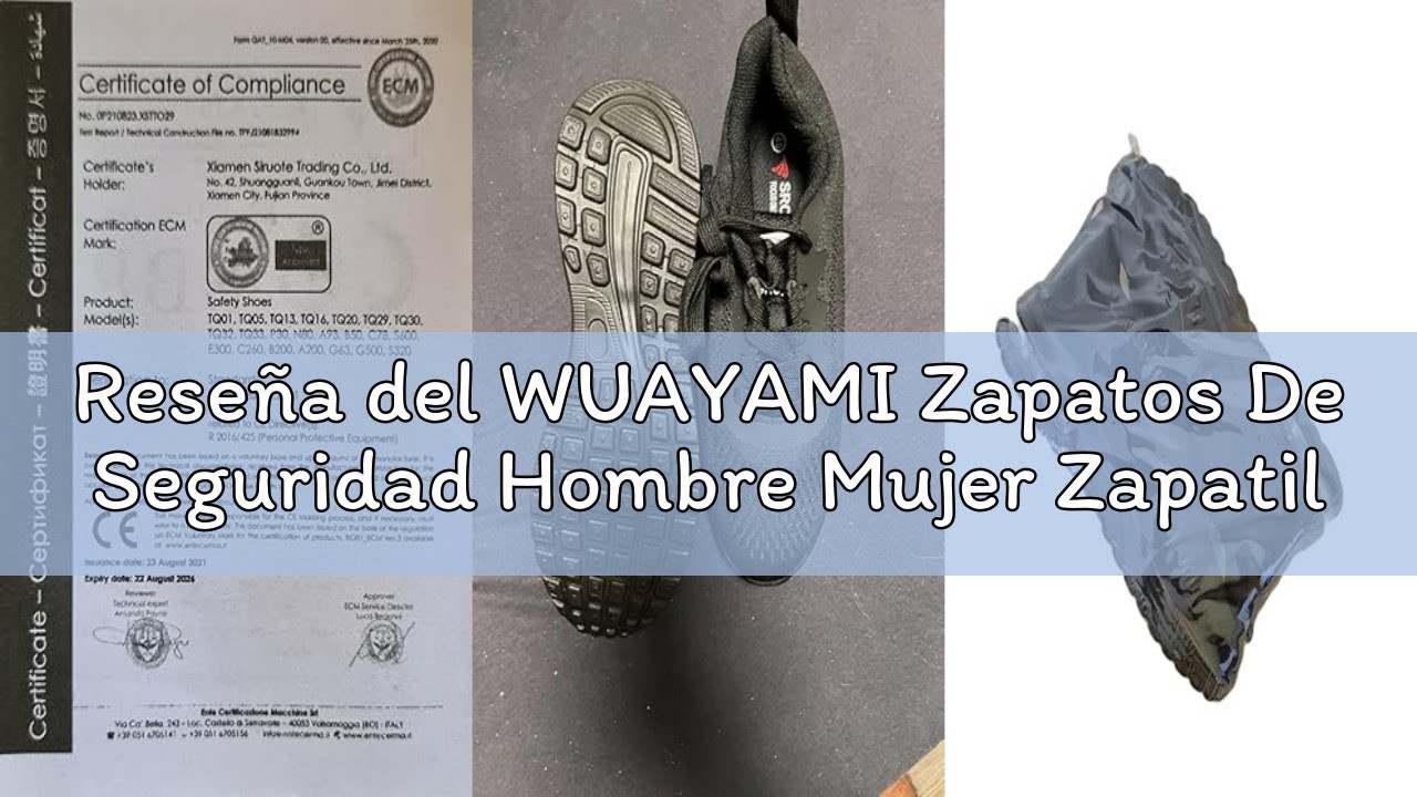 Reseña del WUAYAMI Zapatos De Seguridad Hombre Mujer Zapatillas de Trabajo Ligeros Calzado de Seguri