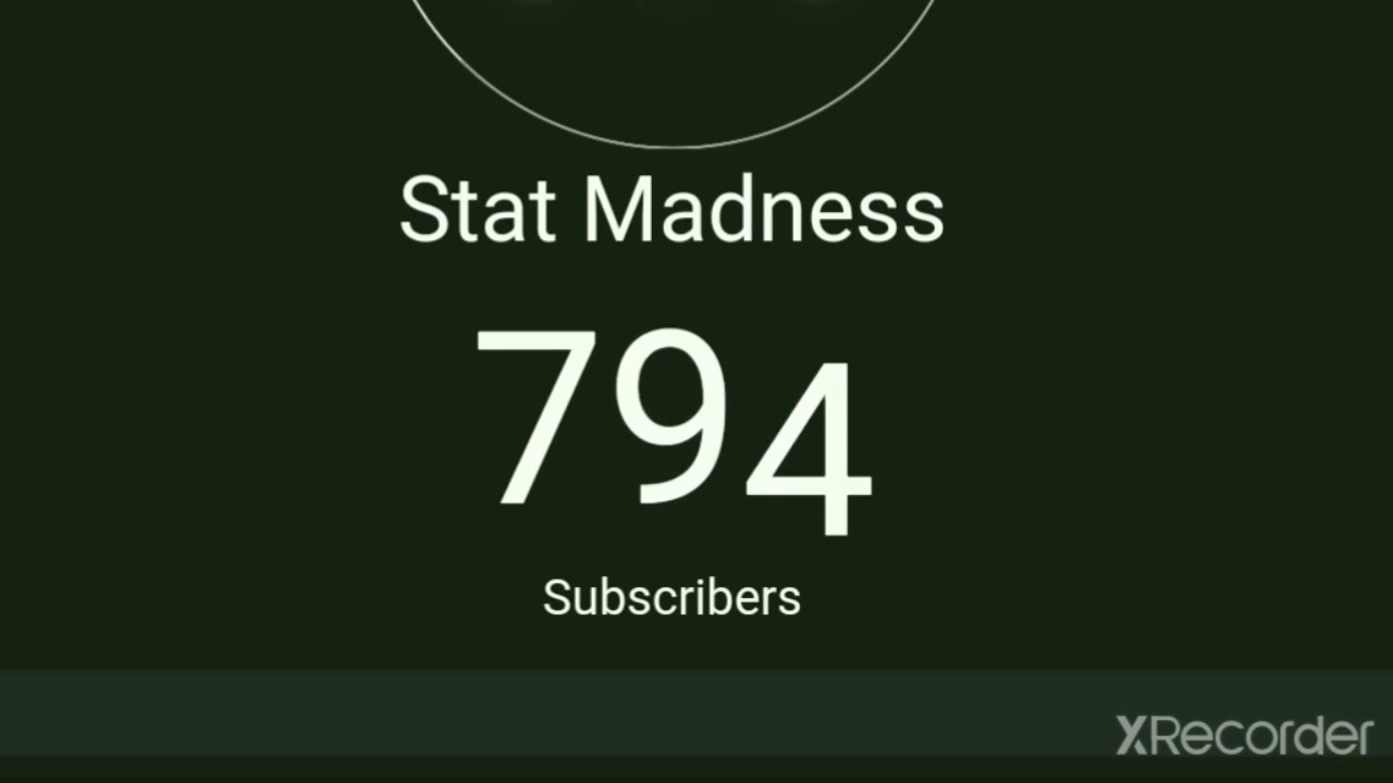 Stat Madness hits 1K Subscribers Timelapse (Custom Fake Sub count)