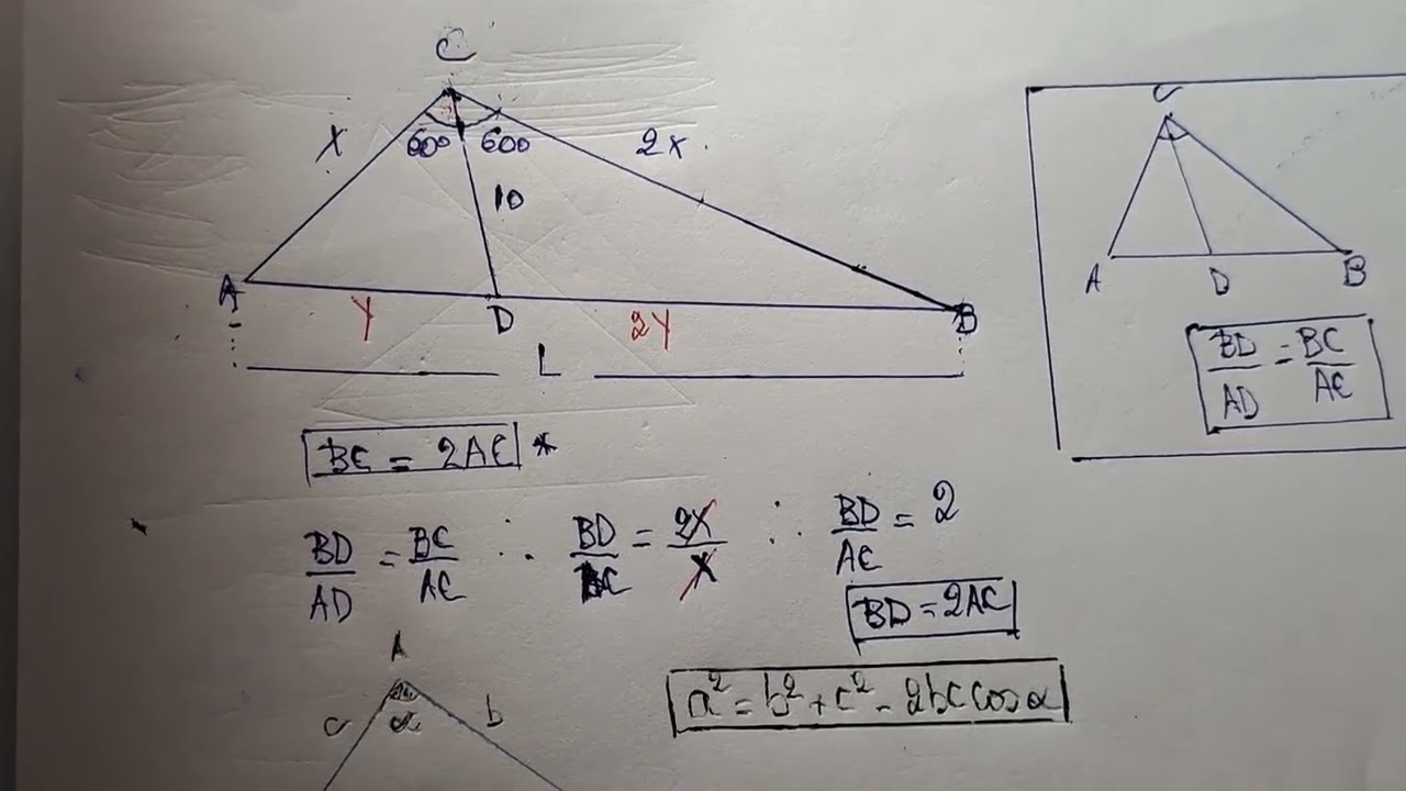 GEOMETRIA PLANA BÁSICA: Aplicação da lei dos cossenos . 