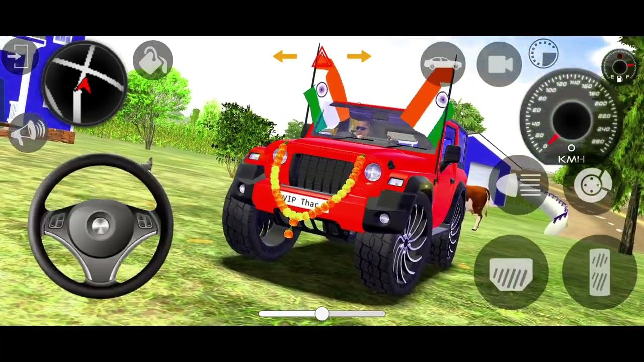 Modified Mahindra Thar😈Games:India Red Thar (Gadi Wala Games) Car Game Android Game - #2026 Part 33