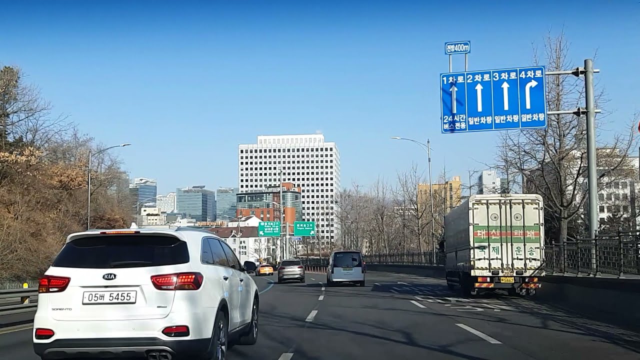 JKP cTV 한남동고가차도 남산1호터널 을지로 Hannam overpass Namsan tunnel Euljiro Entrance