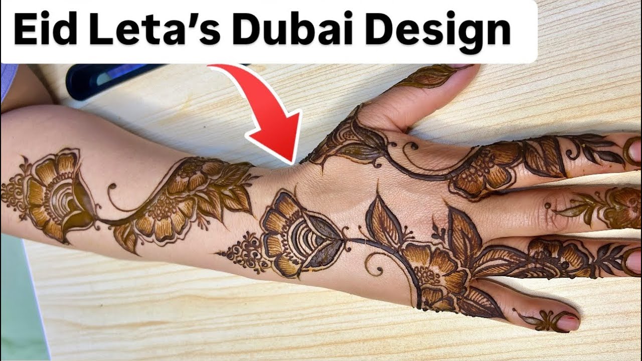 Eid Special Back Hand Henna Design 2025 || Latest Dubai Style Mehndi Design || Floral Henna