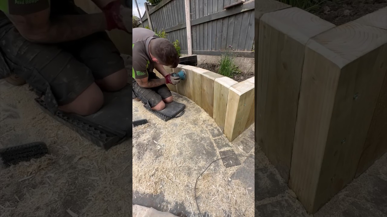 How to make a raised sleeper planter #garden #outdoorlandscaping #shortswithcamilla
