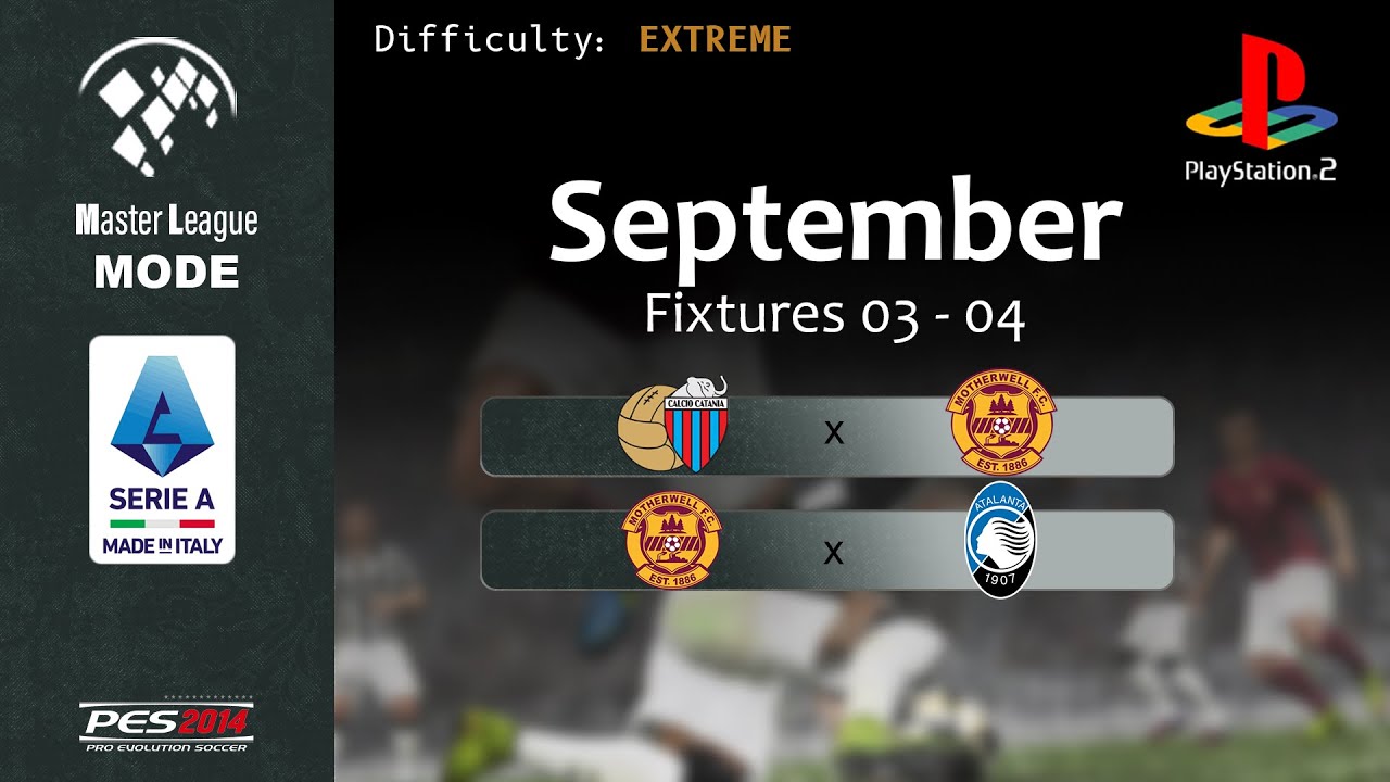 PES 2014 - Serie A Fixtures 03 - 04 (Master league) PS2