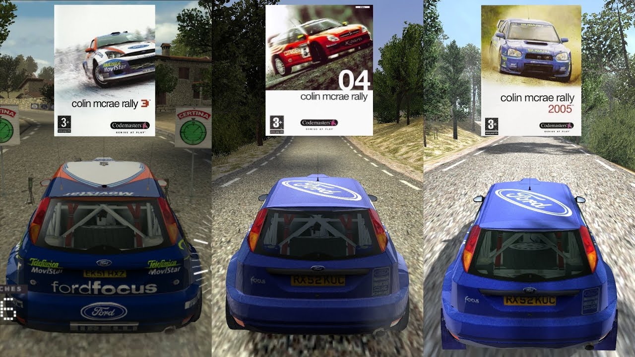 Colin McRae Rally 3, 04 and 2005 - Cars comparison