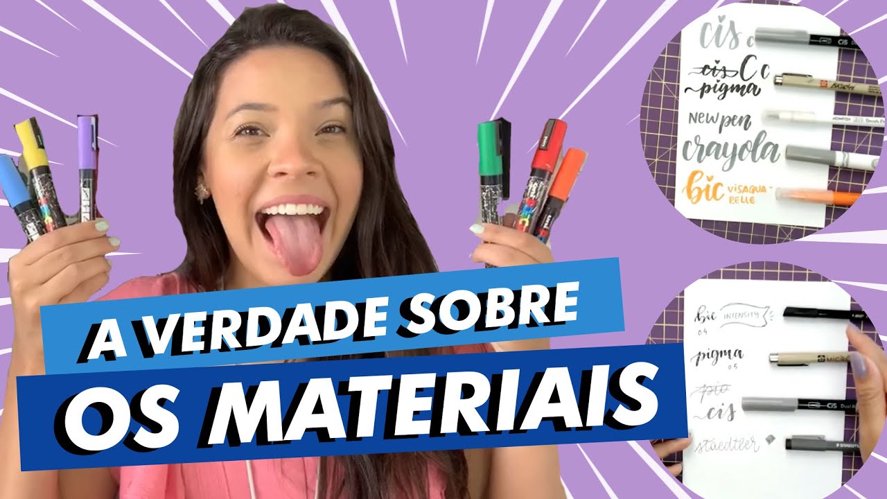 Dicas sobre BRUSH PEN e FINE LINE, materiais para fazer lettering