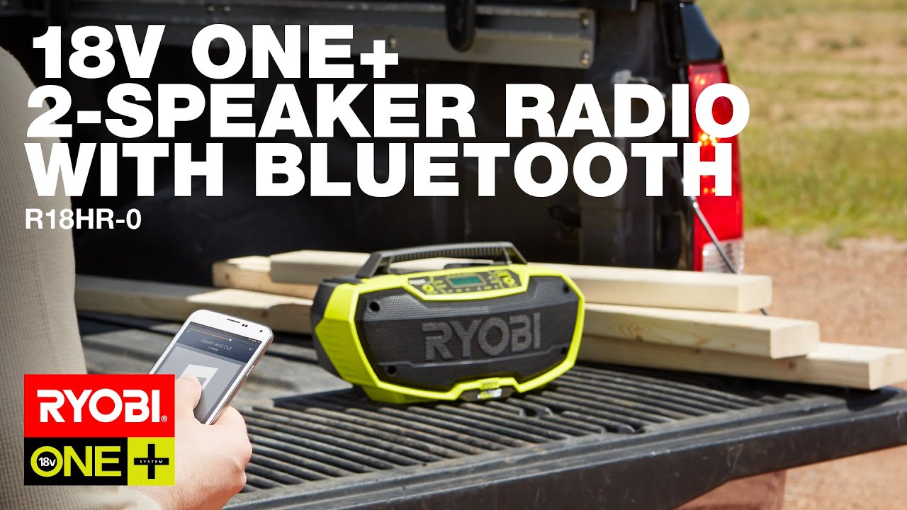 Обзор RYOBI: 18-вольтовая гибридная радиостанция ONE+ с 2 динамиками и Bluetooth (R18HR-0)
