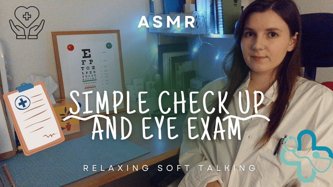 Medical Roleplay ASMR, Soft talking, Headaches due to old Vision correction, Simple Eye exam