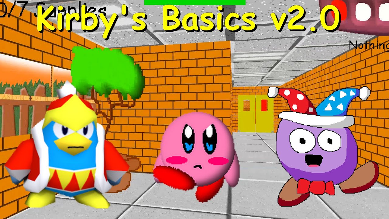 Kirby's Basics v2.0 — мод Baldi's Basics
