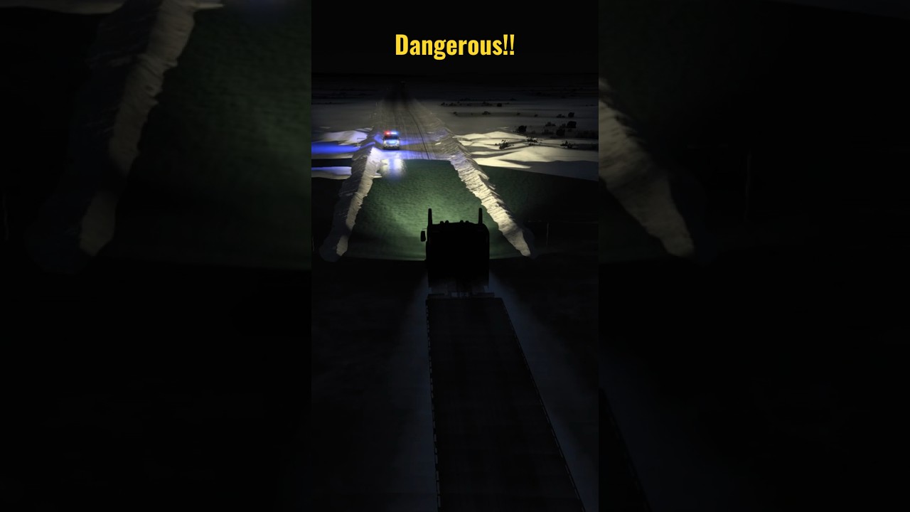 This is the Alaskan Ice Road | American Truck Simulator #shorts #ats #americantrucksimulator