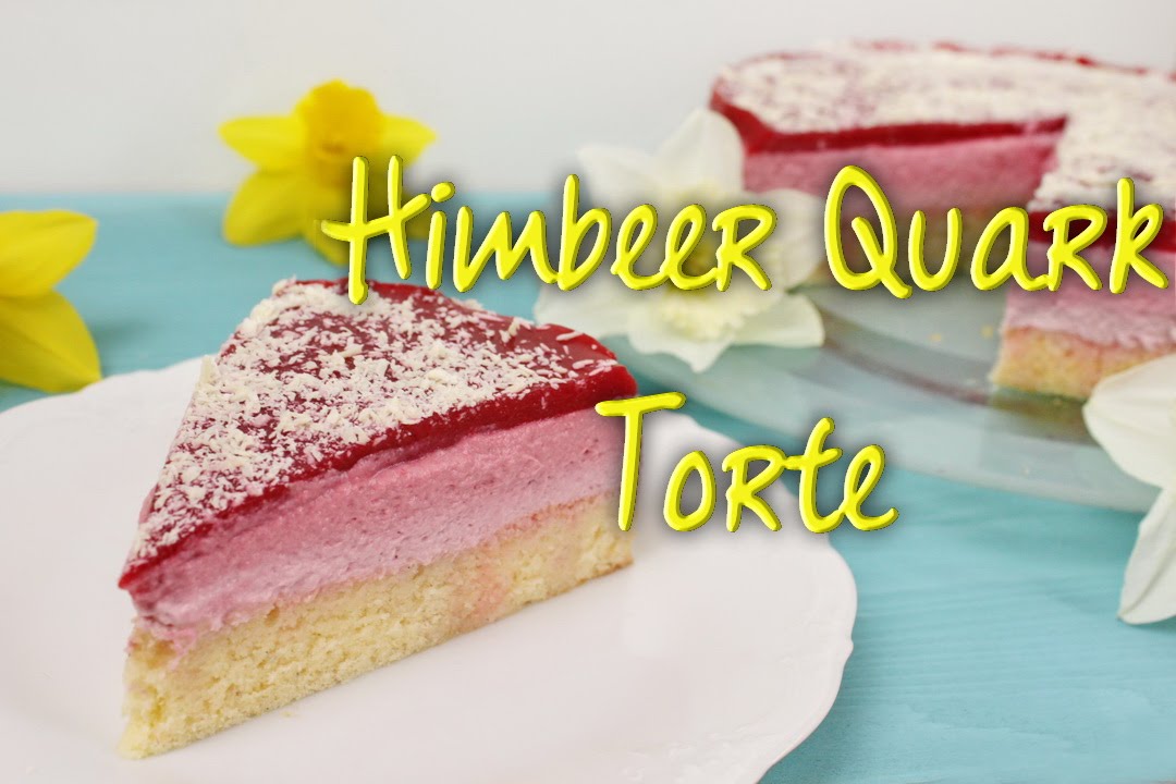HIMBEERTORTE backen - mit Quarkcreme - Quarktorte REZEPT - Ombre Torten ohne Fondant