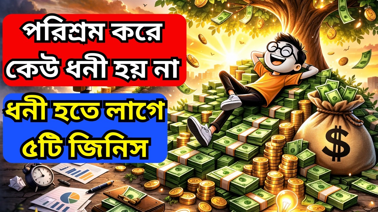 পরিশ্রম করে কেউ ধনী হয় না! 💰 ধনী হতে লাগে ৫টি জিনিস  | Rich Identity Mindset 2026