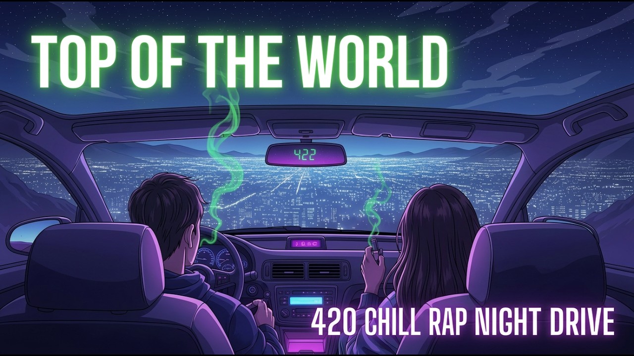 Top of the World Night Drive 420 Chill Rap & Bluesy Hip-Hop Over City Lights (1 Hour Playlist)