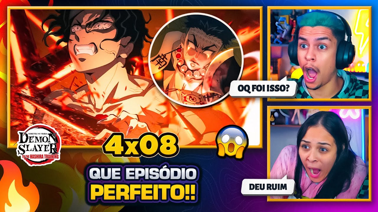 ABSOLUTE CINEMA 😱| Demon Slayer 4x08 🇧🇷 | [Casal Jounin React] 🔥