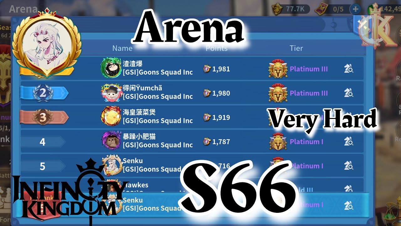 Infinity Kingdom - S66 Arena .. very Hard