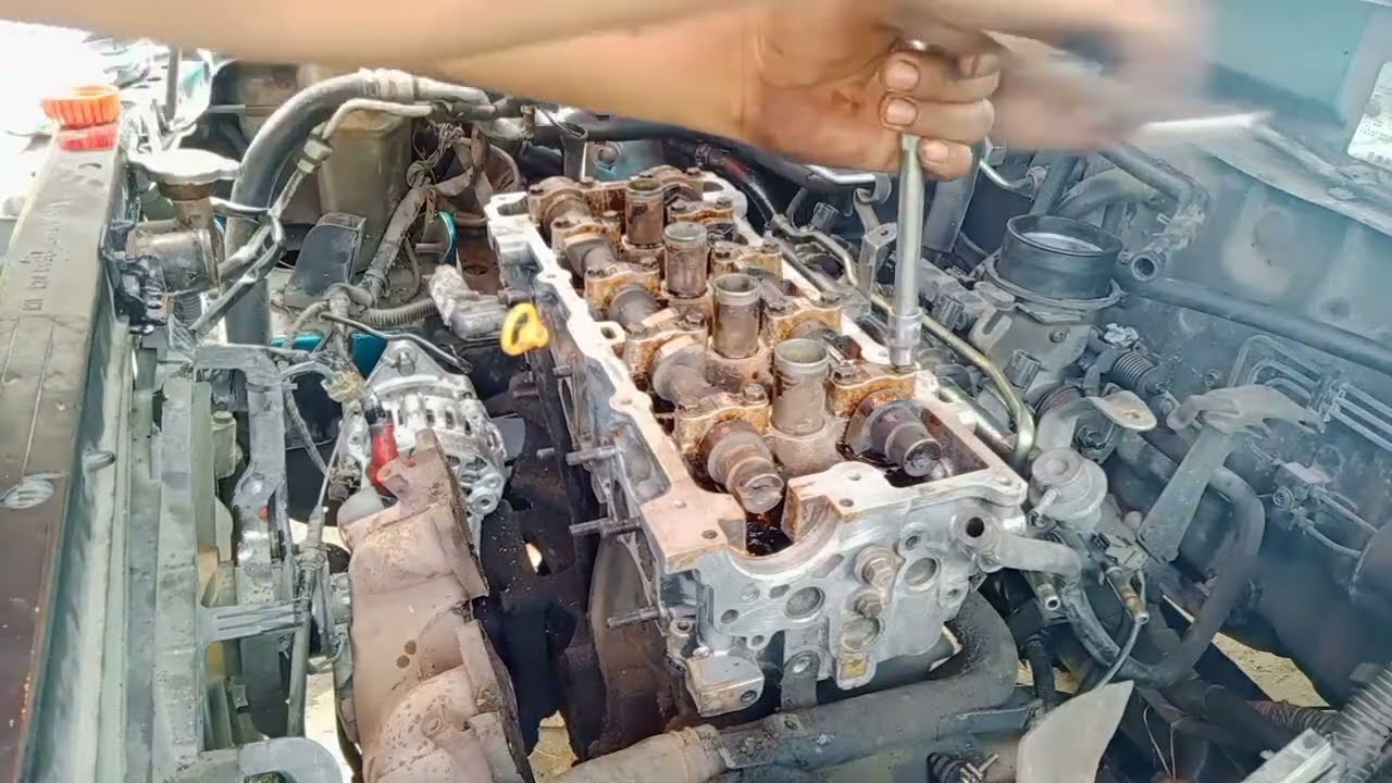 HOW TO REPLACE A NEW CYLINDER HEAD GASKET AND NEW TIMING CHAIN NISSAN SENTRA GA16 ENGINE