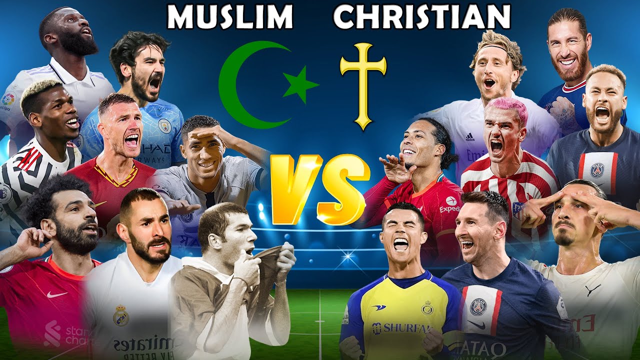 Best Muslim Players 🆚 Best Christian Players 😮🔥 (Ronaldo, Benzema, Messi, Zidane, Neymar, Pogba) 🔥