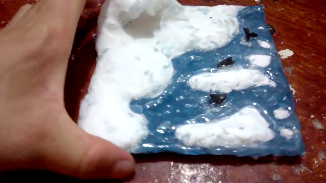 geleira feita de cola quente e bicarbonato de sódio -part-1