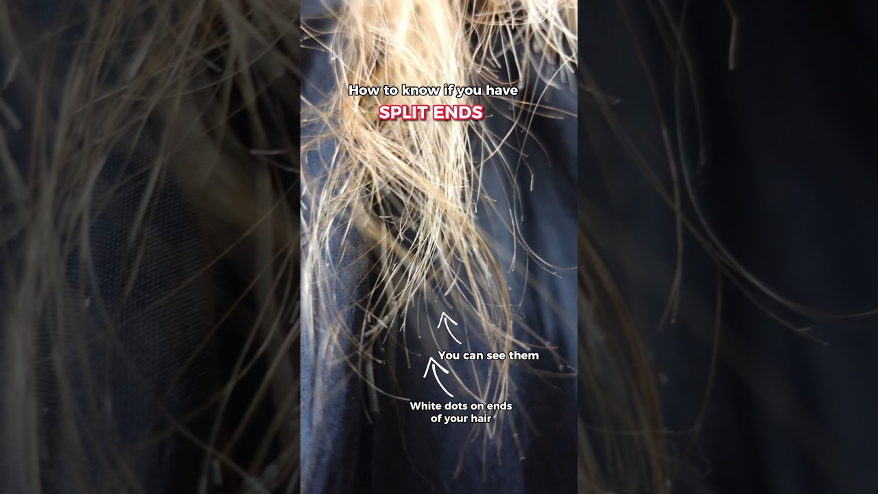 To spot split ends, check if the tips of your hair look frayed or split in a 