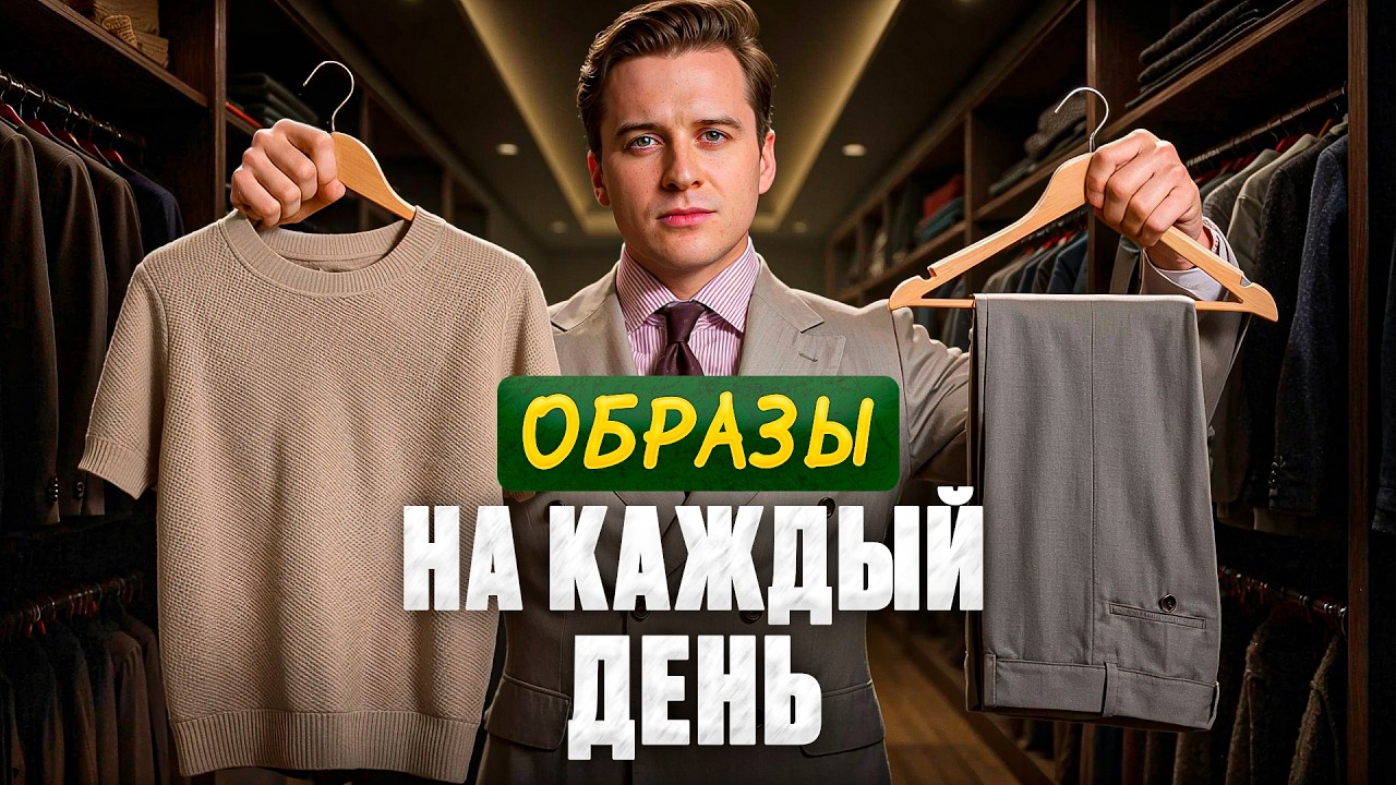 34 образа из 10 вещей. Вечный гардероб для мужчины