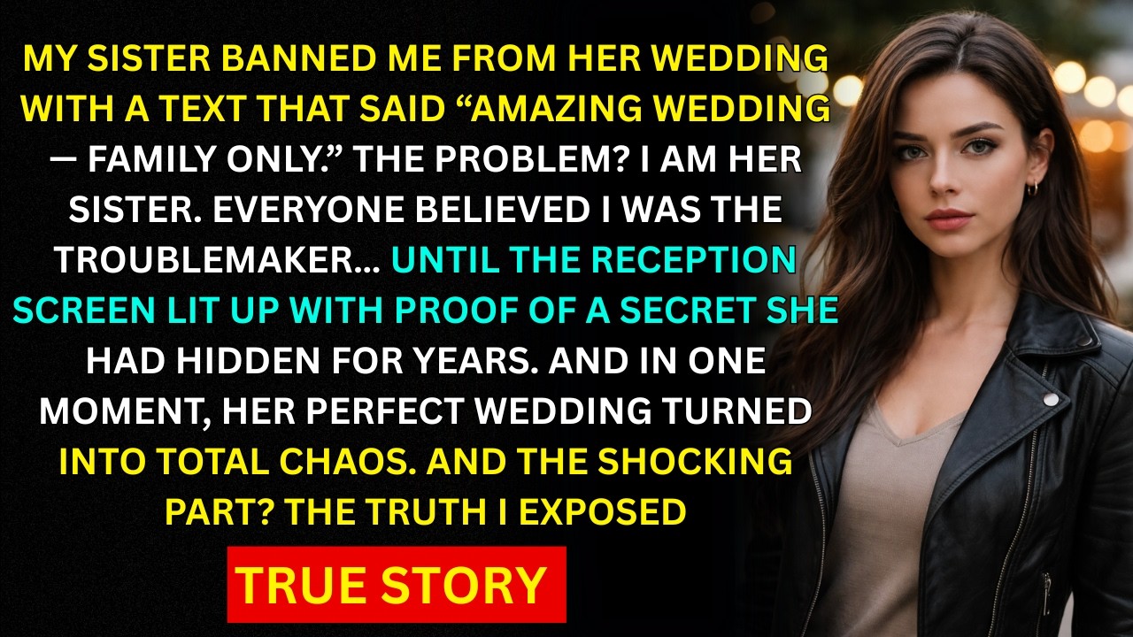 My Sister Banned Me from Her Wedding Saying “Family Only” … So, I Exposed Her Biggest Secret