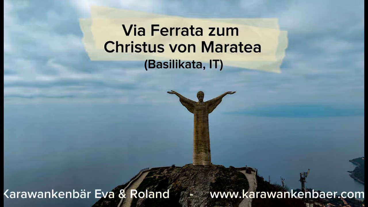 Klettersteig und  Statua del Christo Redentore in MARATEA, IT