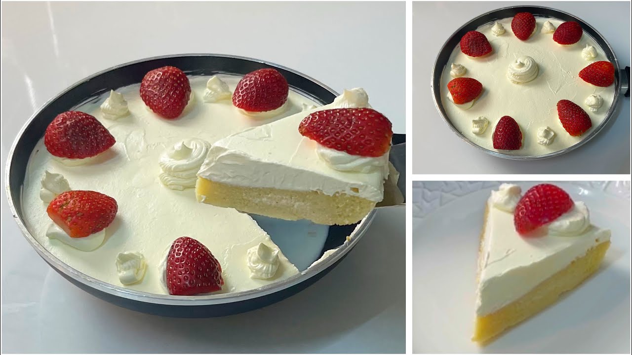 10 Minutes Milk Cake in Frying Pan - No Oven ! Tres leches Cake 🙂