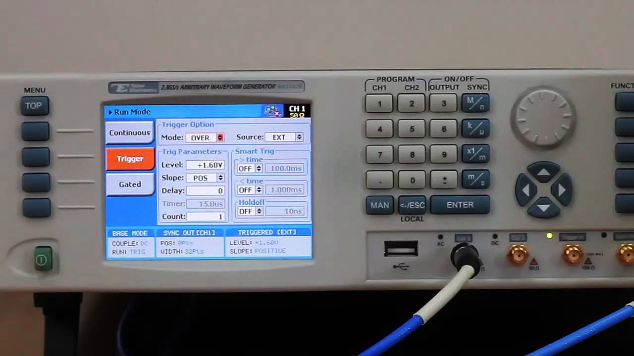 Tabor Electronics WaveXciter series Tutorial 7 - Runmode