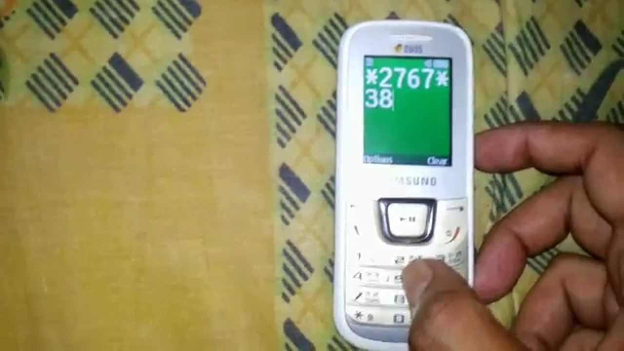 Samsung E1282t factory reset